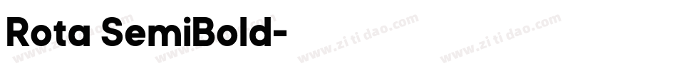 Rota SemiBold字体转换